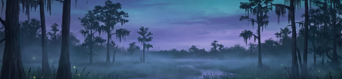 Misty cypress wetland