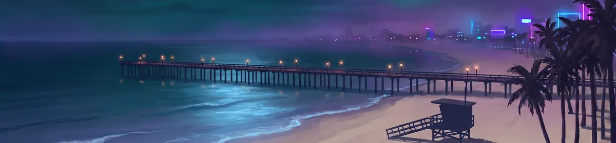 Beach pier at dusk