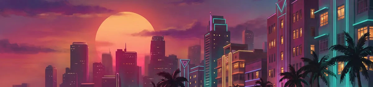 Vice City skyline at dusk